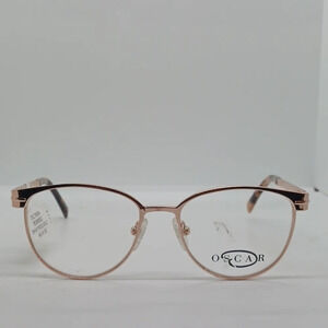 NWT WOMEN'S OSCAR EYEGLASS FRAMES SHINY ROSE GOLD